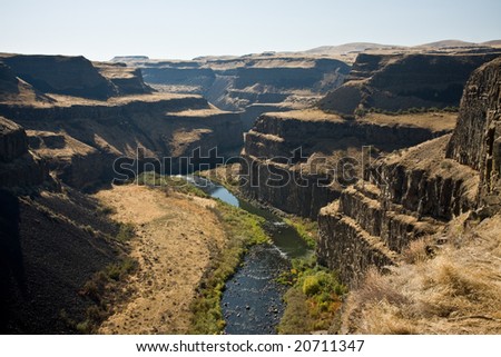 River winding through a deep canyon