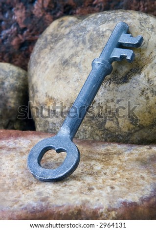 key and stone