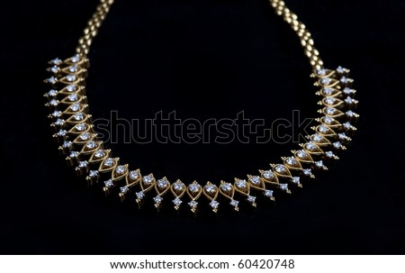 Beautiful Diamond Necklace on Black