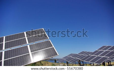 Central of photovoltaic panels.