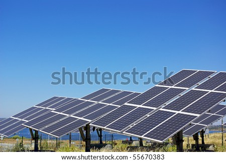 Central of photovoltaic panels.