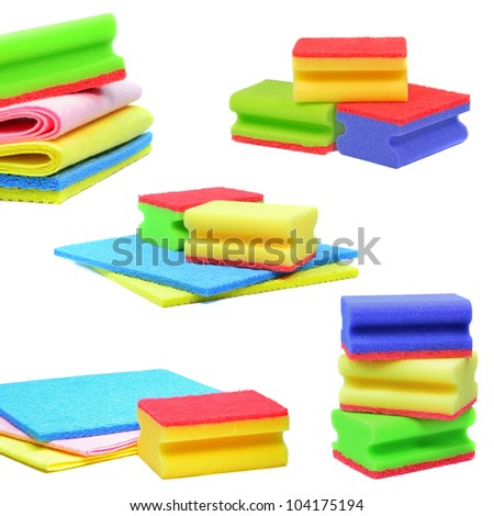 A selection of dish washing sponge and cloth images