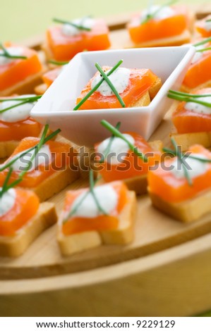 smoke salmon appetizer