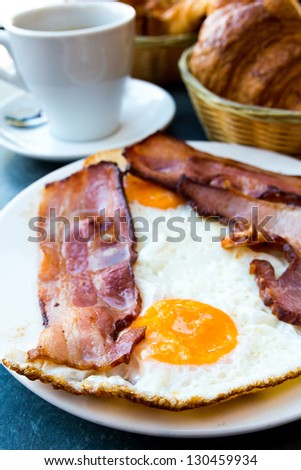 Prepared Egg and bacon- prepared egg under the sun