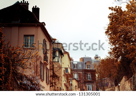 beautiful retro style Parisian streets  in Europe