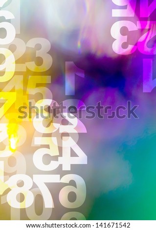 retro style numbers-Streams of light abstract Cool background