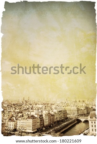 old-fashioned paris france -  with space for text or image