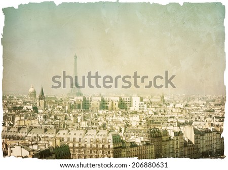 old fashioned paris france - with space for text or image