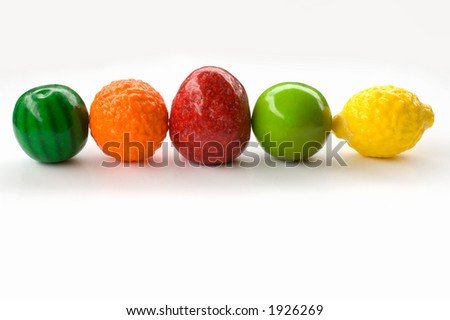 gum,candy(gummy fruit sweets)