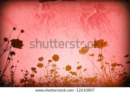 old flower paper texture background