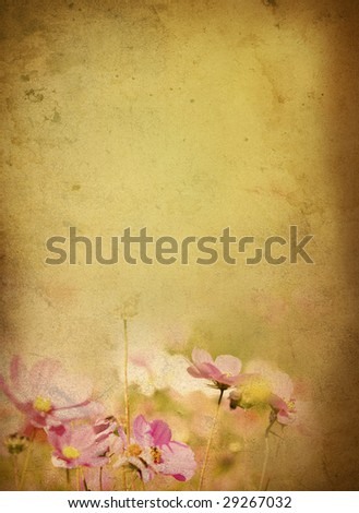 old flower paper texture background