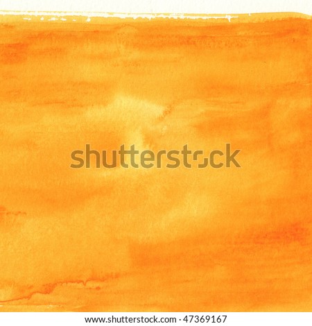 yellow great watercolor background - watercolor paints on a rough texture paper