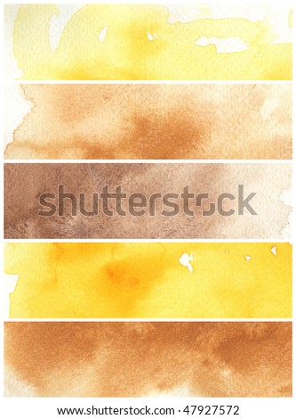 colorful watercolor banners background for your design