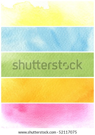 great watercolor background - watercolor paints on a rough texture paper