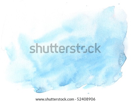 stock photo : texture blue watercolor background painting - with space for 