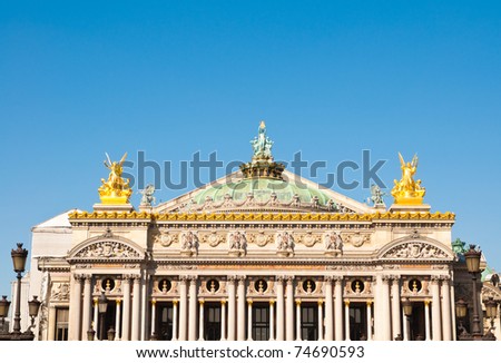 The Opera Garnier in paris France.it is regarded as one of the architectural masterpieces of its time.