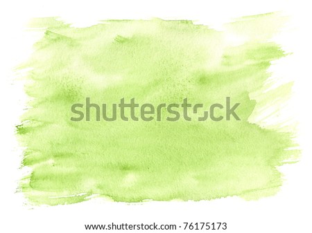 green texture watercolor background painting - with space for your design