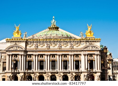 The Opera Garnier in paris France.it is regarded as one of the architectural masterpieces of its time.