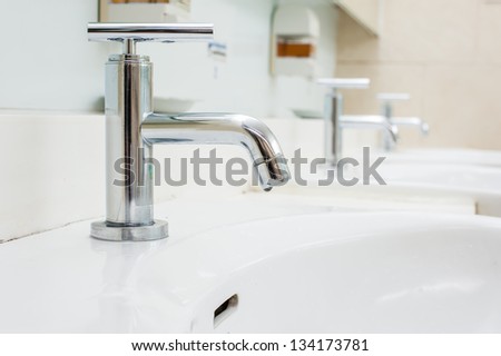 faucet in bathroom