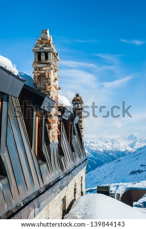 Chimney of Building on Snow Mountain