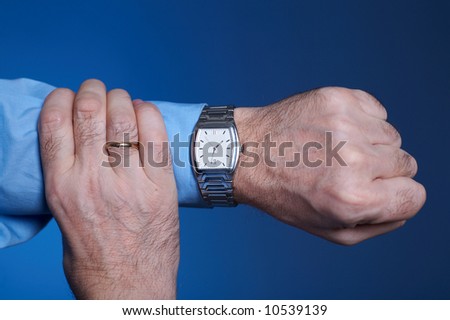 businessman\'s hand  with watch