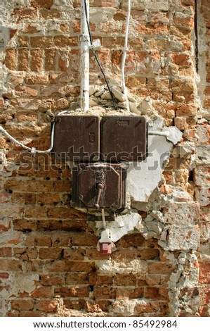 Photo of old electric installation