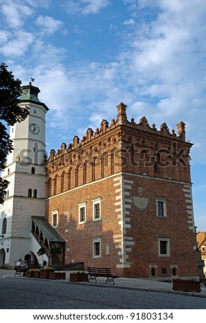 Photo of historical town hall in Sandomierz