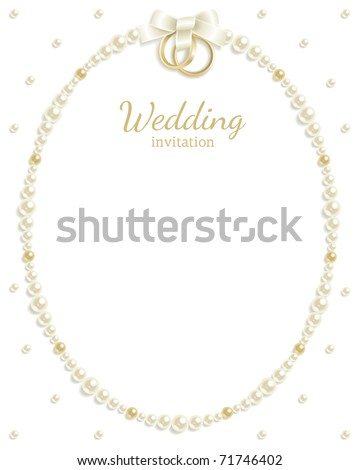 stock vector Wedding background with jewels composing a frame for your 