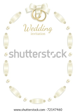 stock vector Wedding background with ribbon making a frame for your text