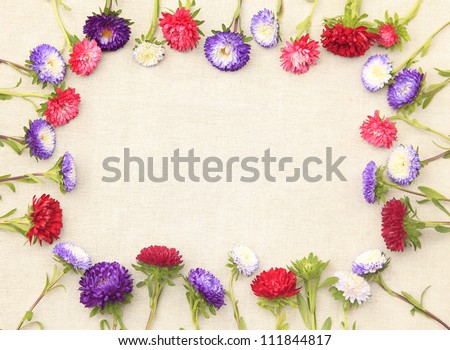 Border of daisy flower with copy space.