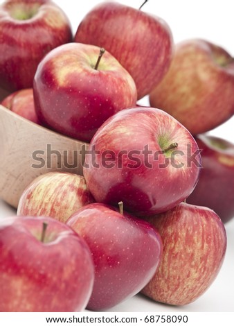 Fresh Red Apples On White Background