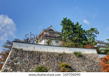 Fukuyama Castle Ninomaru South Side (in Fukuyama City, Hiroshima Prefecture, Japan)