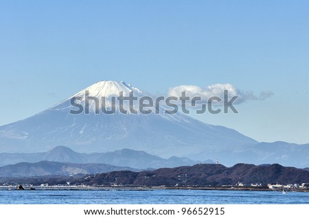 Scenery from Enoshima. Photograph was taken in winter.