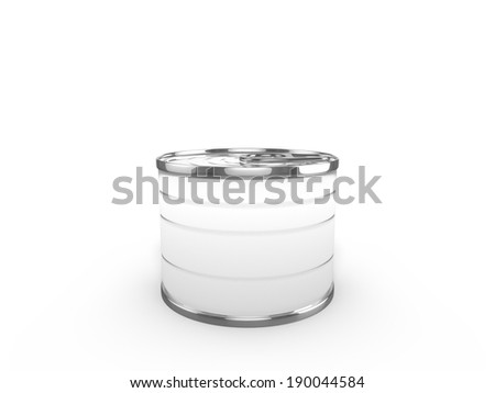 Food container, isolated on white background for use as a product template.
