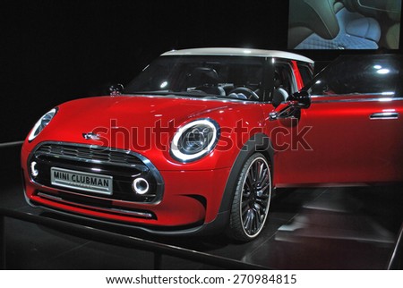 AMSTERDAM, THE NETHERLANDS, 17 APRIL 2015 - The new Mini Clubman Concept is presented during AutoRai Amsterdam.