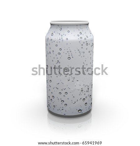 Isolated cool drink container with condensation drops