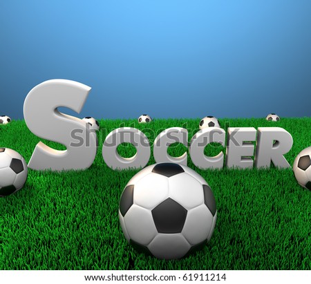 Digitally rendered scene with Soccer logo/Soccer Season