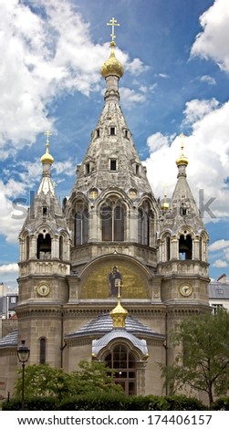 Russian church in Paris.   St. Alexander Nevsky church