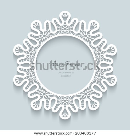 Paper lace background vector round vignette ornamental lacy frame eps10 Paper lace background vector round vignette ornamental lacy frame eps10