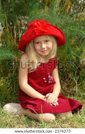 the girl in red hat