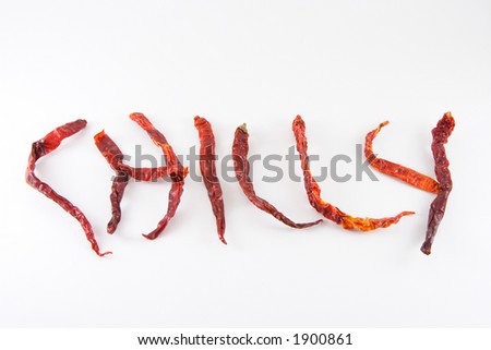 Chilly word from dried chillies