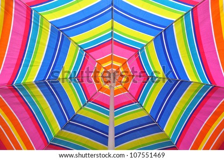 Beach umbrella on a summer day