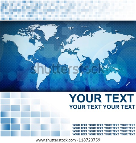 World map in Abstract business background