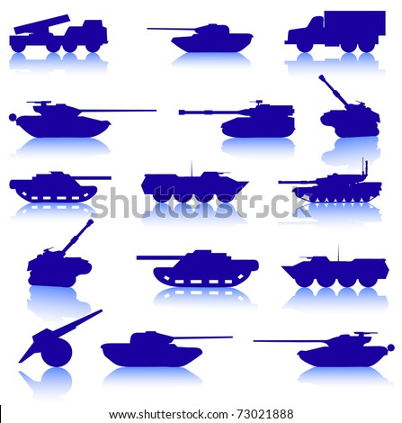 pics of guns. set of tanks of guns and