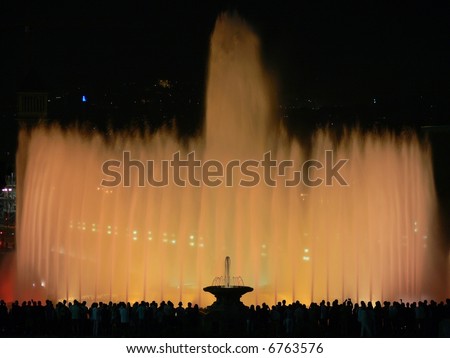 Magic fountains in Barcelona