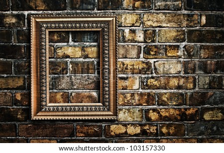 old frame against wall