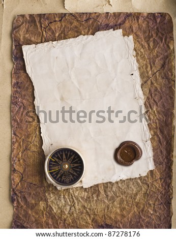 old compass on grunge background