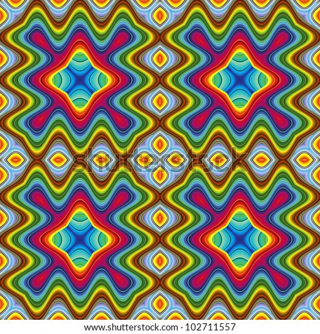 Modern maya pattern in vivid rainbow colors, seamlessly
