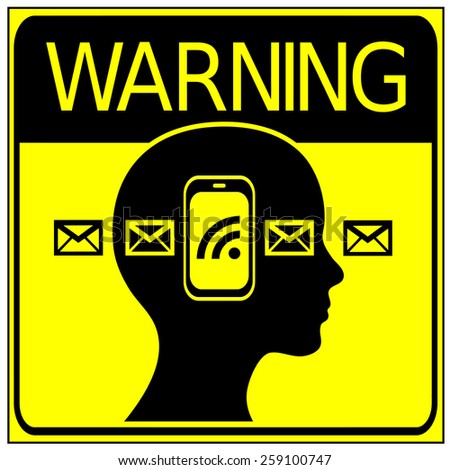 No Cell Phone in Road Traffic. Warning sign not to phone or write messages when your attention is seriously needed like on the road or in business