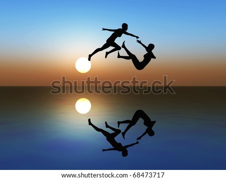 stock photo Fallen angels from heaven a symbol in christianity for sinful 